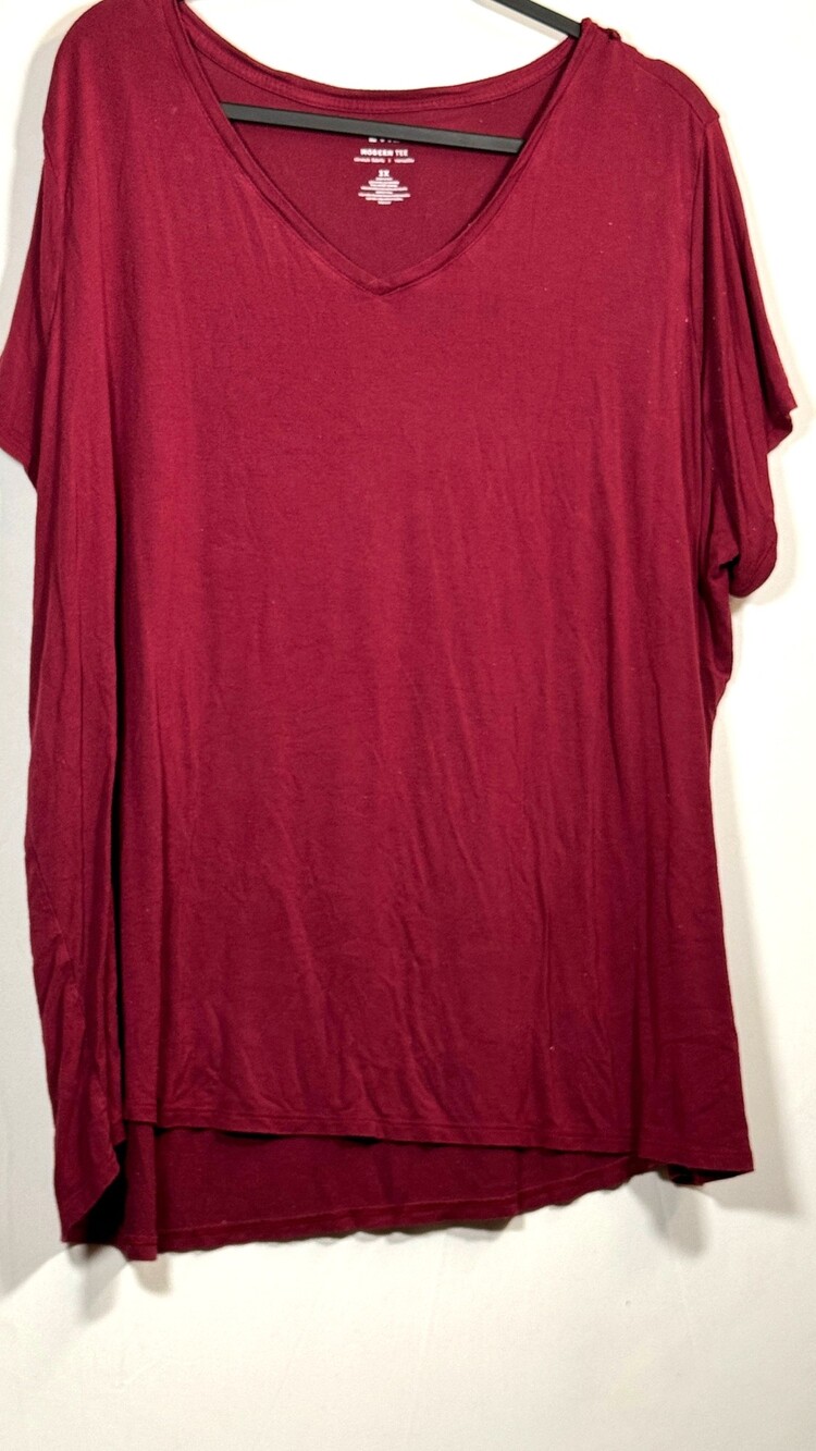 EVRI Modern Tee 3X Red Rayon Spandex Shirt